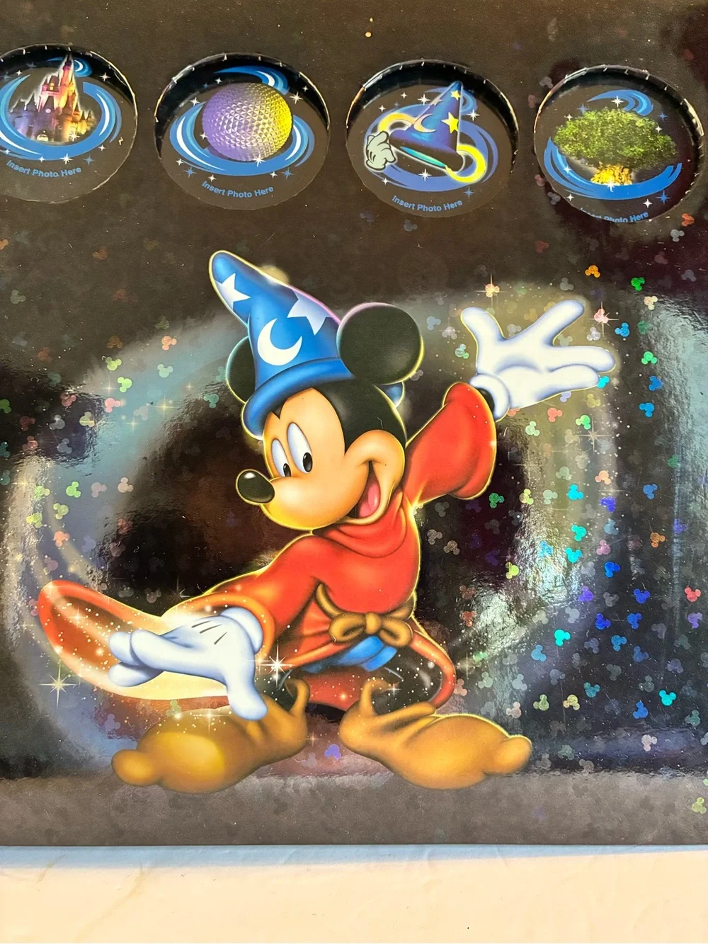 1998 Walt Disney World Four Parks One World Sorcerer Mickey Photo Album New NWOT